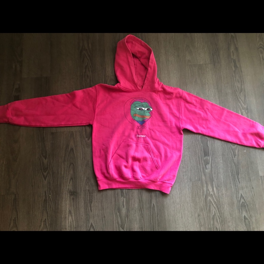 Supreme hoodie pink